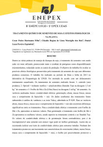 TRATAMENTO QUÍMICO DE SEMENTES DE SOJA E EFEITOS