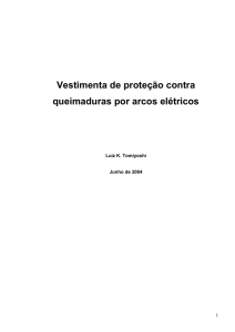 Vestimenta de proteção contra queimaduras por arcos elétricos