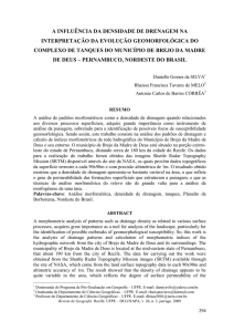 a influência da densidade de drenagem na interpretação da