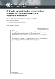 O fim do superciclo das commodities internacionais e seus reflexos