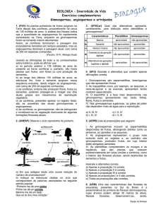 Gimnospermas, angiospermas e artropodes 1,7 MB