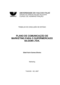 plano de comunicação de marketing para o supermercado