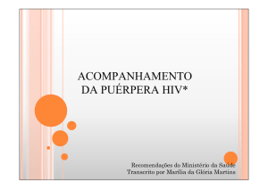 acompanhamento da puérpera hiv - HU-UFMA