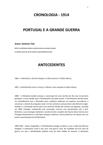 CRONOLOGIA - 1914 PORTUGAL E A GRANDE GUERRA