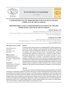 Revista Brasileira de Geomorfologia COMPARTIMENTAÇÃO