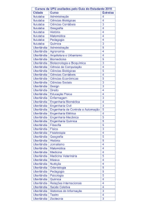 Cursos da UFU avaliados pelo Guia do Estudante 2015 Cidade