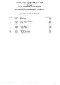 Ensino Médio - Filosofia - Não habilitado SDR/GERED – Joinville