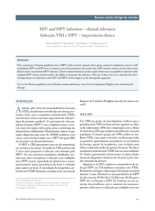 HIV and HPV infection – clinical relevance Infecção VIH e HPV