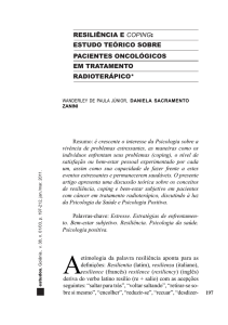 em tratamento estudo teórico sobre pacientes oncológicos