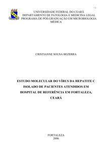 estudo molecular do vírus da hepatite c isolado de pacientes