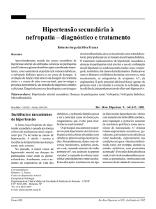 Hipertensão secundária à nefropatia – diagnóstico e tratamento