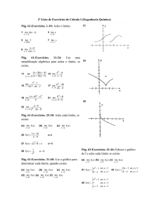 2ª Lista de Exercícios de Cálculo I (Engenharia Química) Pág. 61