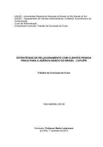 ESTRATÉGIAS DE RELACIONAMENTO COM CLIENTES PESSOA