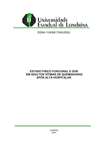 Estado físico funcional e dor em adultos vítimas de queimaduras