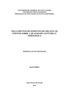 tratamentos de sementes de melão e os efeitos sobre a qualidade