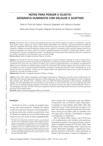 notas para pensar o sujeito: GeoGrafia HuManista coM deleuze e