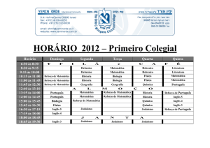 HORÁRIO 2012 – Primeiro Colegial