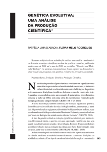 genética evolutiva: uma análise da produção científica