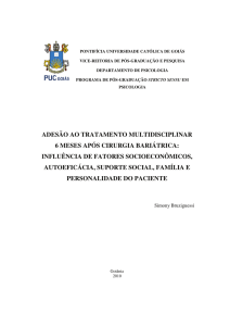 ADESÃO AO TRATAMENTO MULTIDISCIPLINAR 6 MESES APÓS