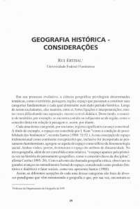 geografia histórica - consideraçoes