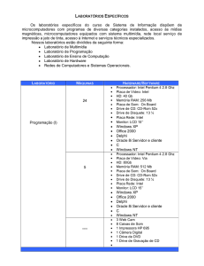 Laboratórios Específicos do Curso