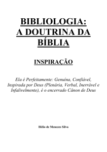 bibliologia: a doutrina da bíblia