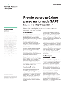 Pronto para o próximo passo na jornada SAP com o servidor HPE