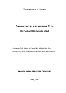 Raquel Catarino - Polimorfismo no gene da Ciclina D1 em