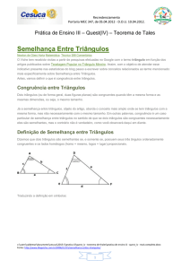 Semelhança Entre Triângulos