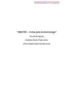 4BIOTEC – 4 dias pela biotecnologia - CSB Jr.