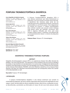 púrpura trombocitopênica idiopática