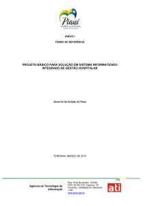 projeto básico para solução em sistema informatizado integrado de