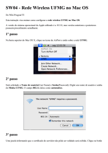 SW04 Rede Wireless UFMG no Mac OS