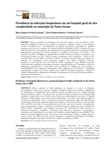 Prevalência de infecções hospitalares em um hospital geral de alta