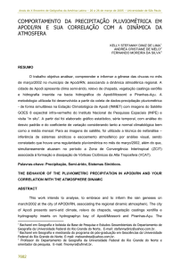 comportamento da precipitao pluviomtrica em apodi/rn e sua