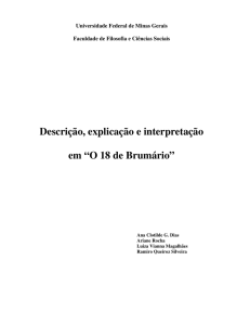 Descrição, explicação e interpretação em “O 18 de