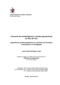 Consumo de antiepilépticos: estudo populacional na Ilha do Pico