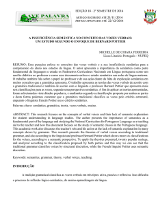 a insuficiência semântica no conceito das vozes verbais