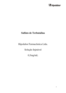 Sulfato de Terbutalina Hipolabor Farmacêutica Ltda. Solução