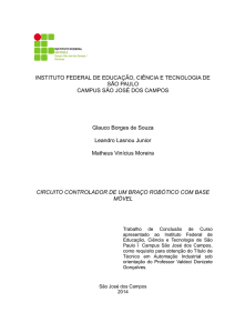 Circuito controlador de um braço robótico com base