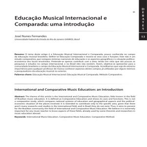 Educação Musical Internacional e Comparada: uma introdução