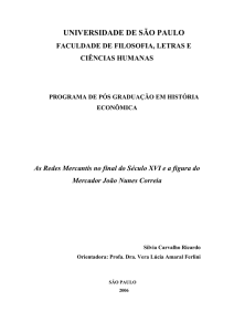 As Redes Mercantis no final do Século XVI e a figura