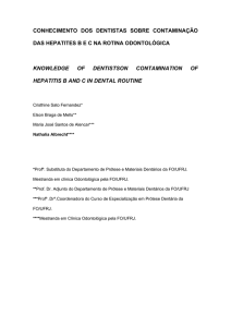 Conhecimentos dos Dentistas sobre contaminação das Hepatites B