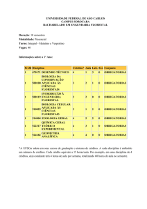 Disciplinas 1º Semestre