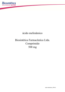 ácido mefenâmico Biosintética Farmacêutica Ltda. Comprimido 500