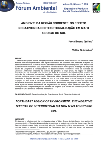 ambiente da região nordeste: os efeitos negativos da