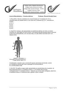 Página 1 de 33 Lista de Eletrodinâmica – Circuitos elétricos