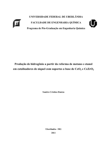 Produção de hidrogênio a partir da reforma de metano e etanol em