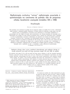 radioterapia associada à quimioterapia no carcinoma de pulmão