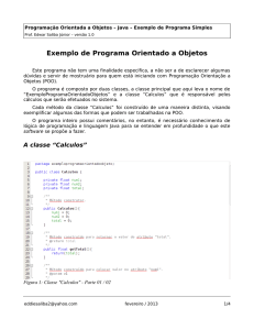 Java - Exemplo de Software Simples Orientado a Objetos